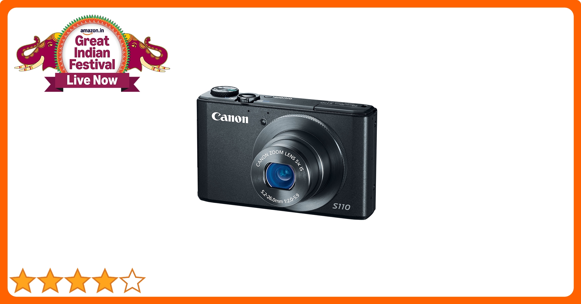 Buy Canon PowerShot S110 12MP Digital Camera with 3-Inch LCD
